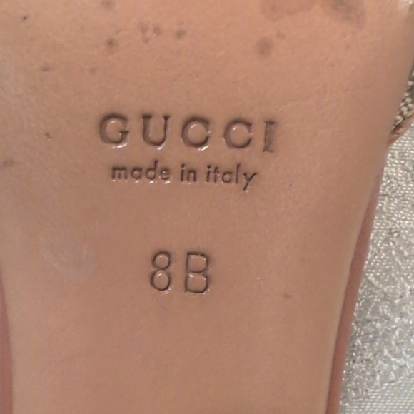Gucci Women's Brown and Tan Kitten Heel Slides - Picture 5 of 13